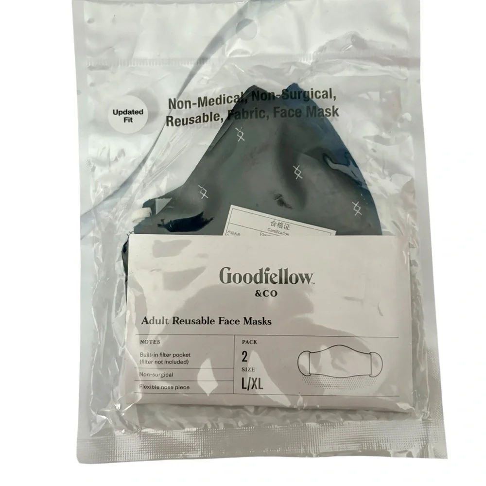 Goodfellow & Co. NWT L/XL 6 adult reusable face masks